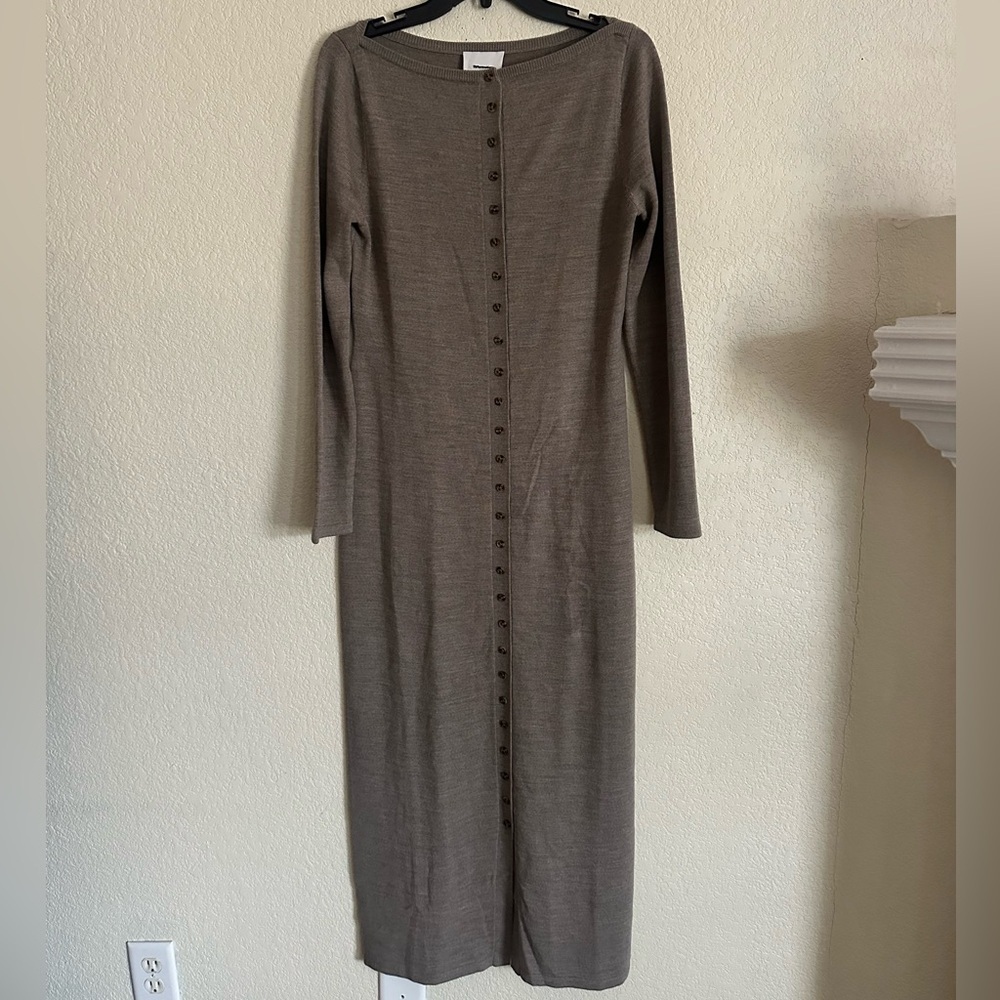 Reformation Cameran Long-Sleeve Button-Front Maxi Dress M NWT - Picture 4 of 7